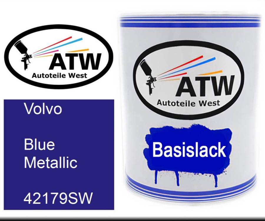 Volvo, Blue Metallic, 42179SW: 1L Lackdose, von ATW Autoteile West.